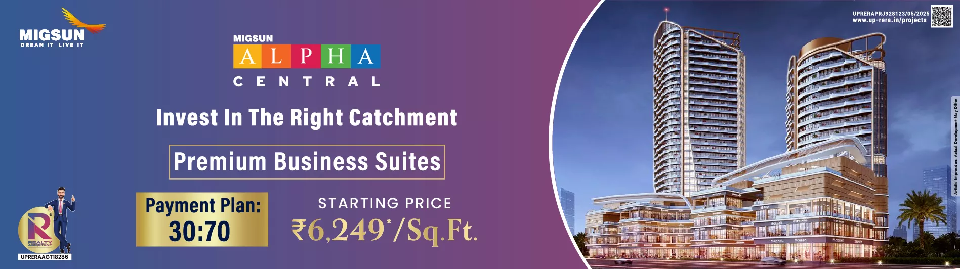 Migsun Alpha Central Commercial Studios Greater Noida