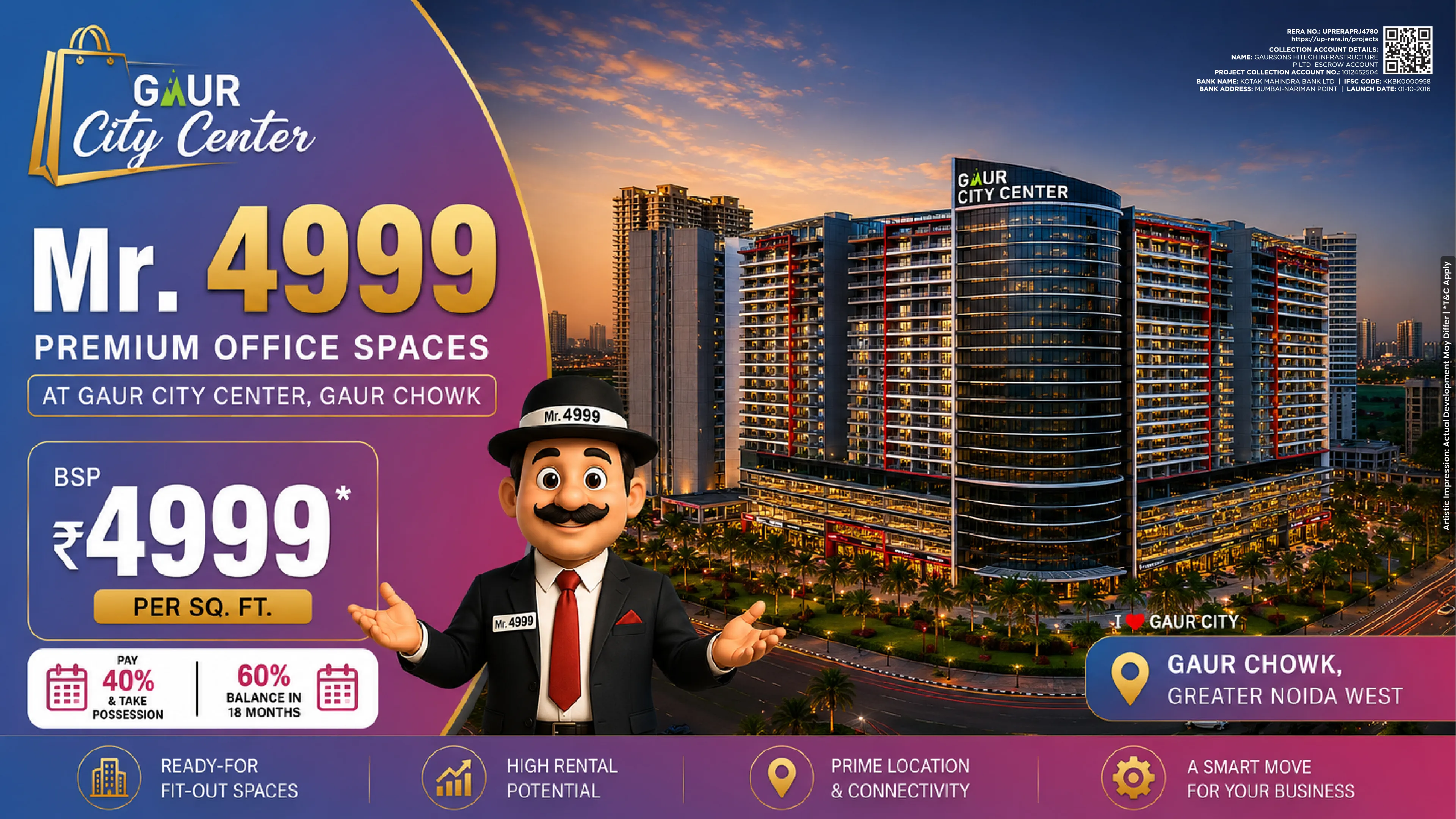 Office Space at ₹4999 PSF: Affordable Commercial Ownership in Greater Noida West