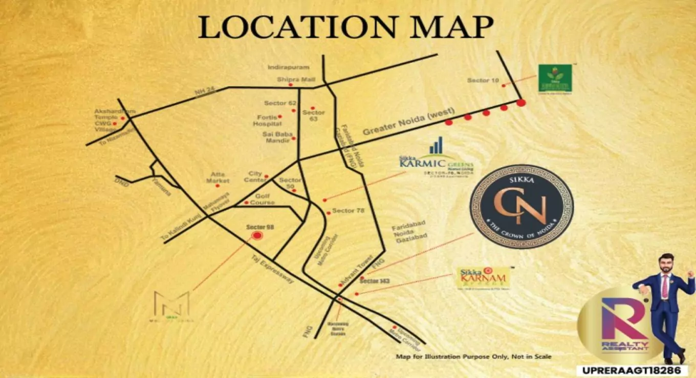 Sikka The Crown of Noida Location Map
