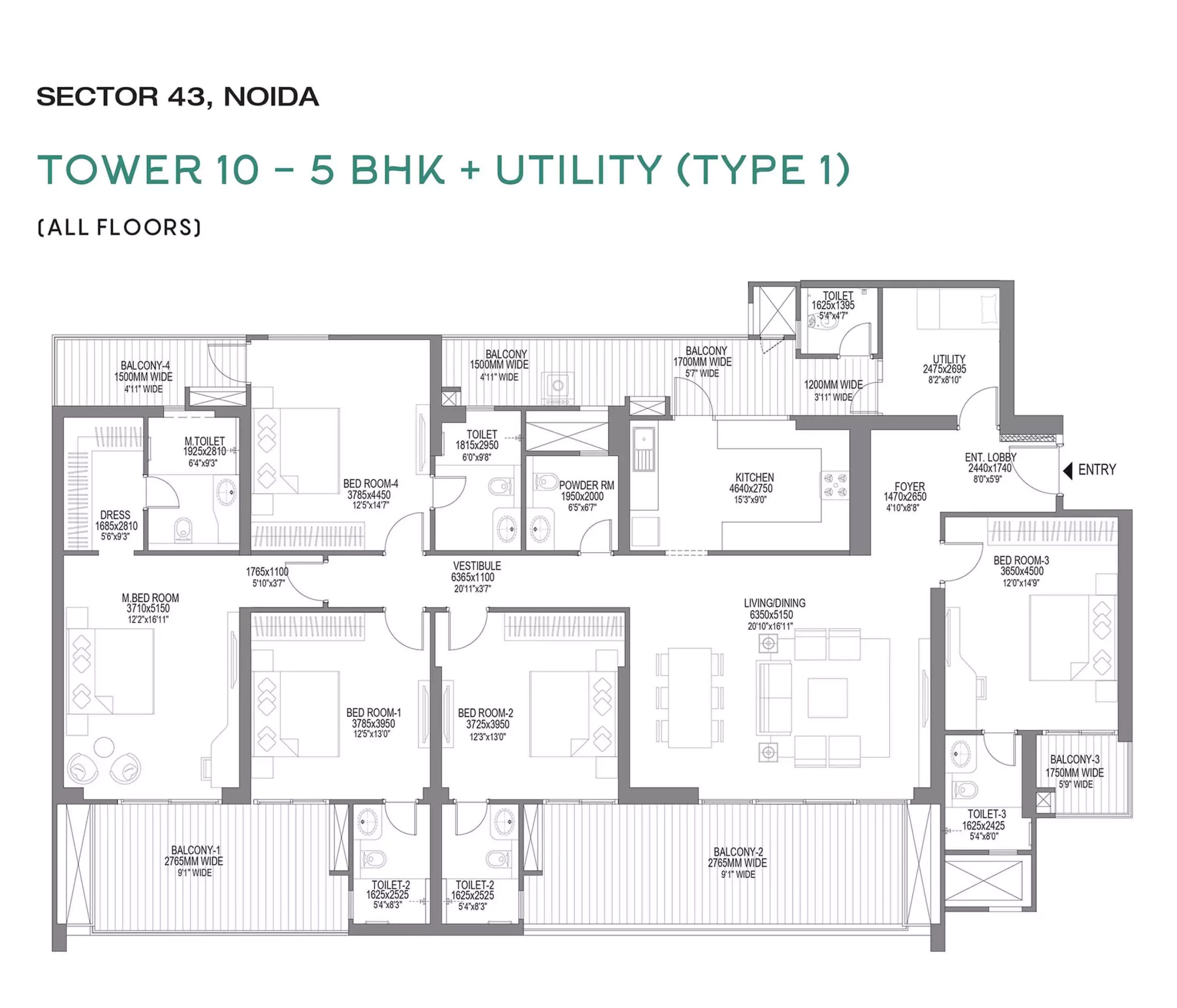 Godrej Woods 5 Bhk Floor Plan