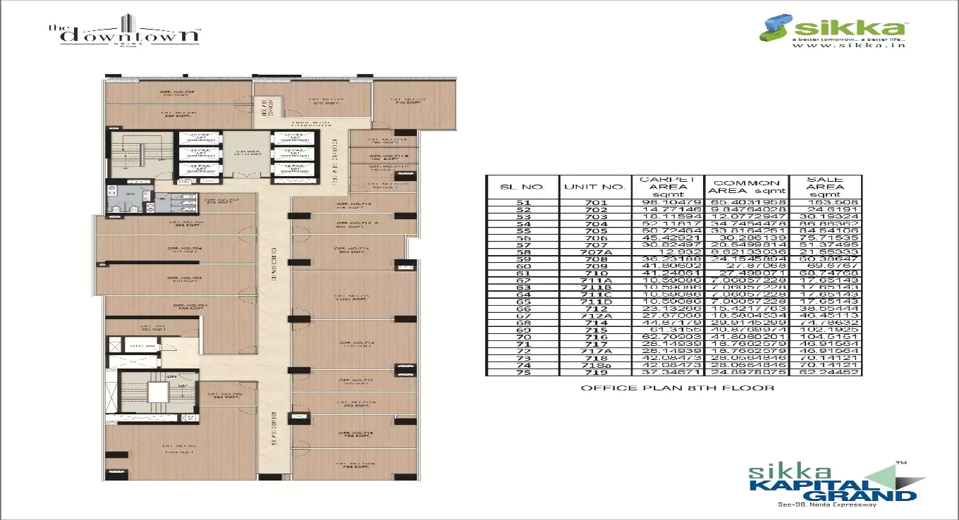 Sikka The Downtown Noida Floor Plan