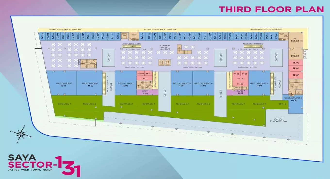 Saya Piazza Third Floor Plan