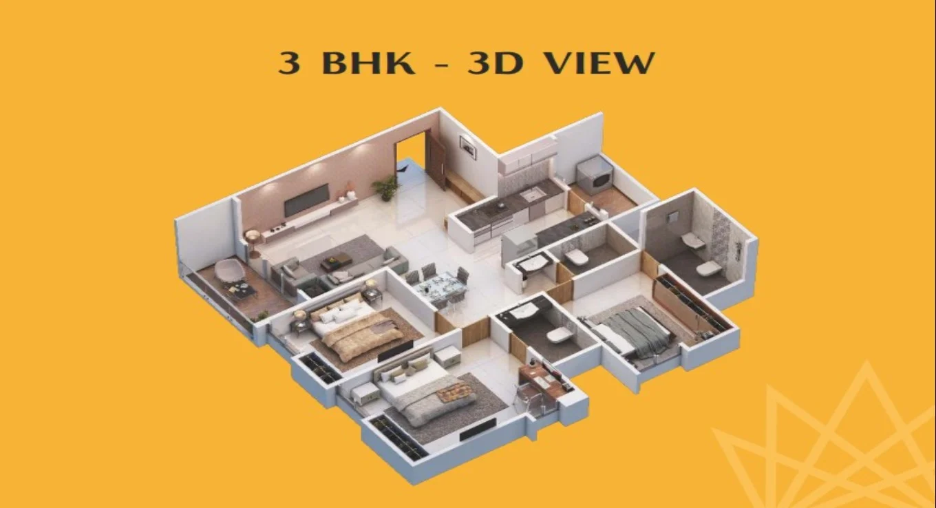 Majestique Towers 3 BHK Floor Plan