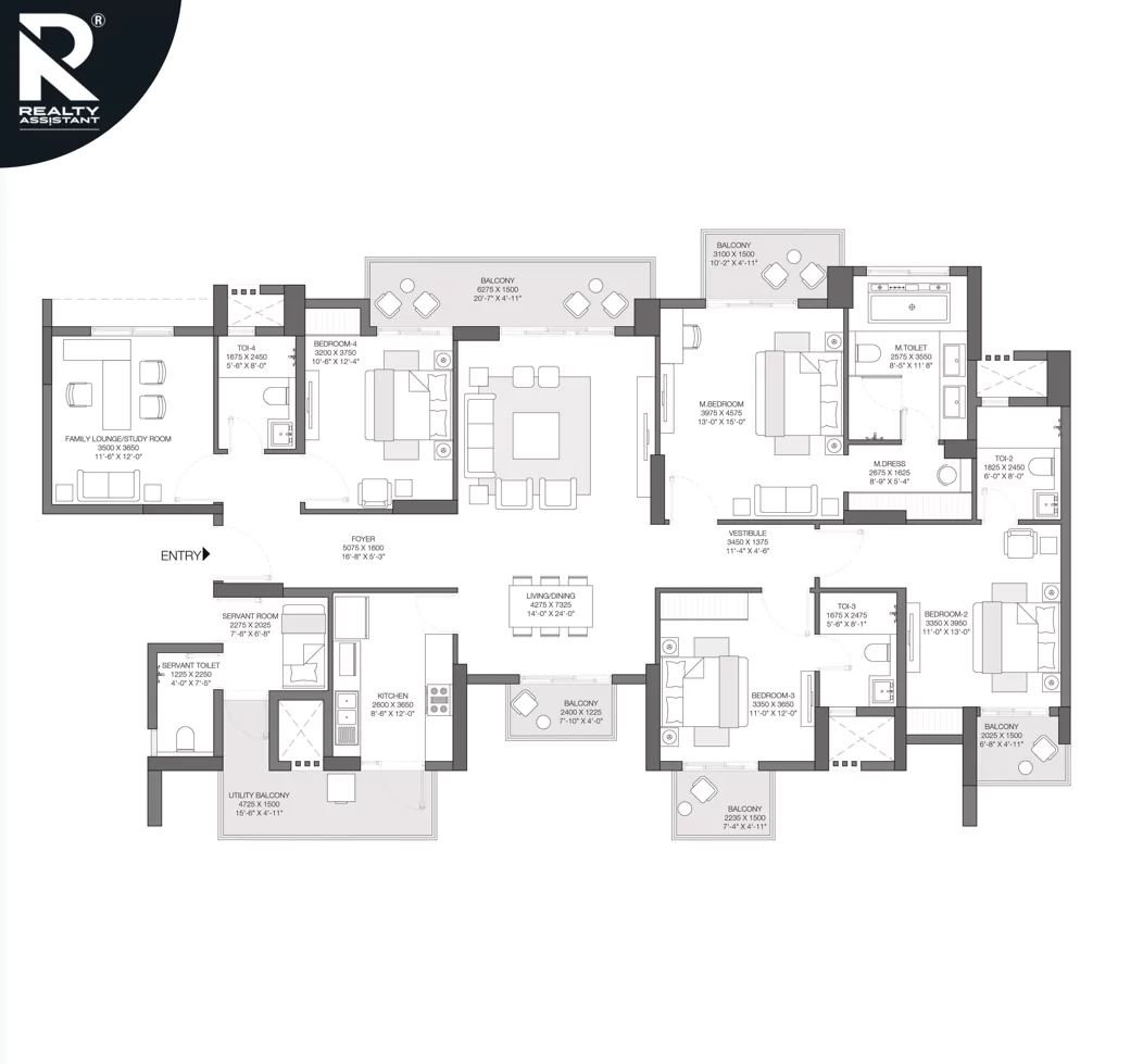 Godrej Nest 4 BHK Floor Plan