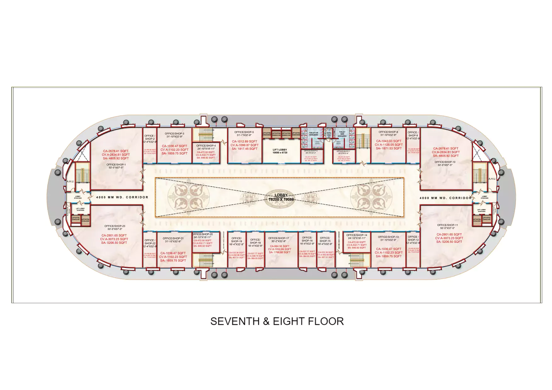 Ekana Mall Seventh-Eight Floor Plan