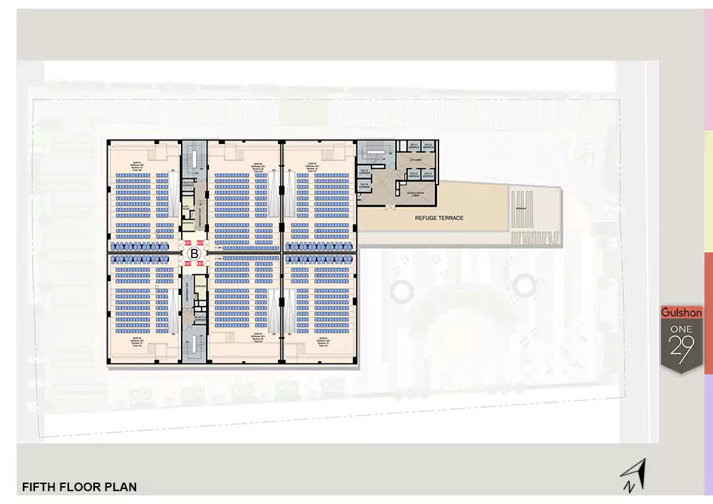 Gulshan One29 Floor Plan - Fifth Floor