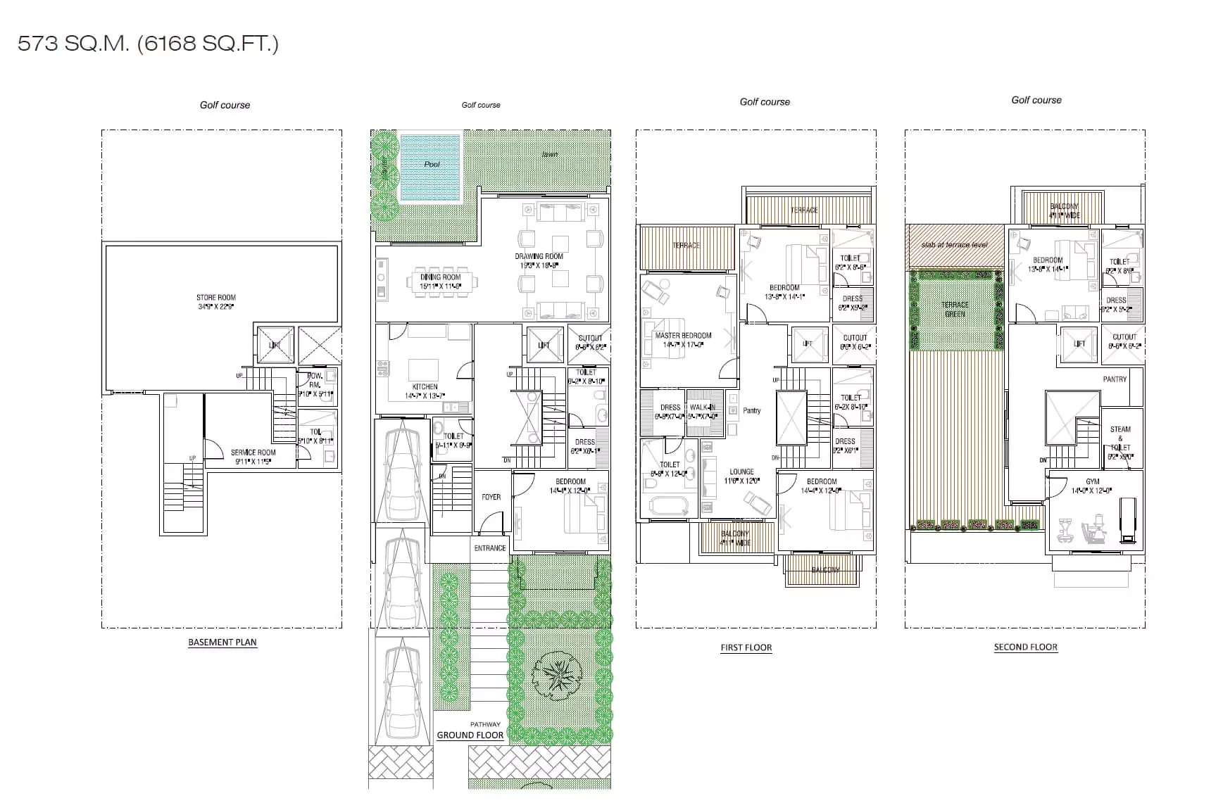 Godrej Golf Links 4 BHK Villas Floor Plan