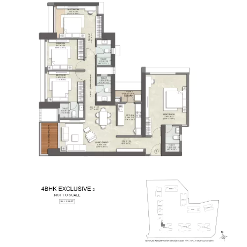 Kalpataru Park City 4 BHK Floor Plan