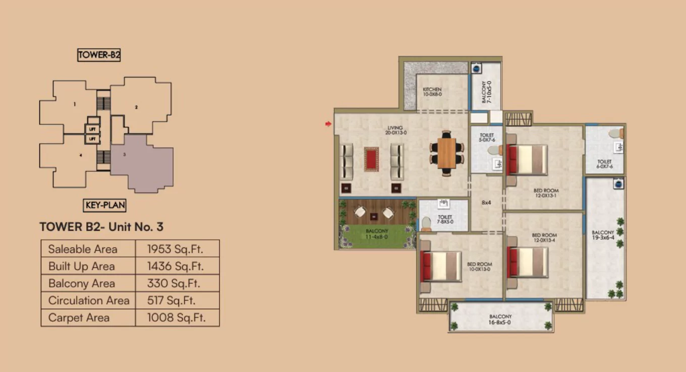 3 BHK (Type 8)