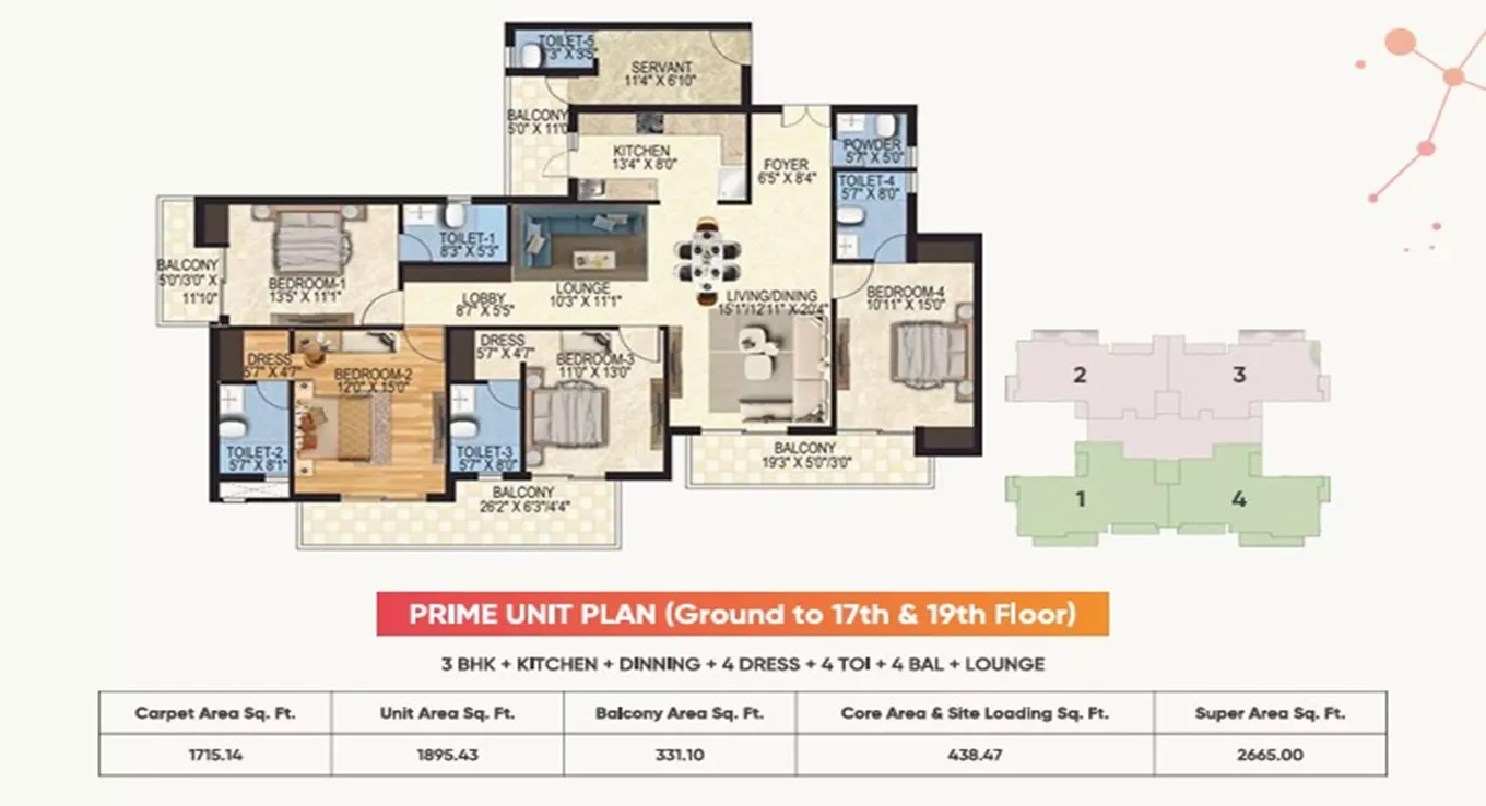 3 BHK (Type 6)