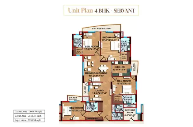 Ekana Ontario 4 BHK Floor Plan