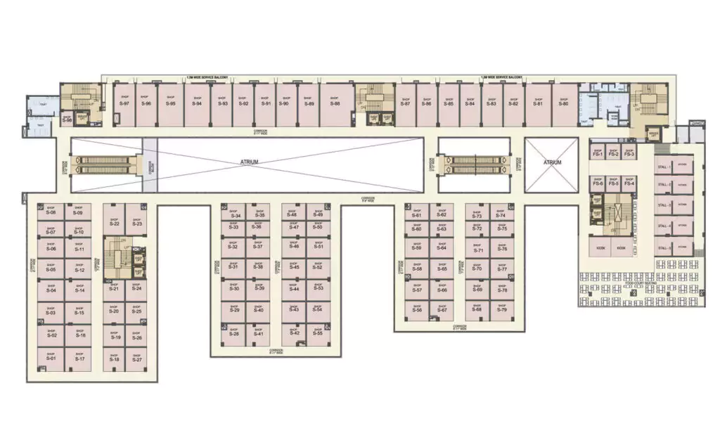 Bhutani City Center 150 Second Floor Plan