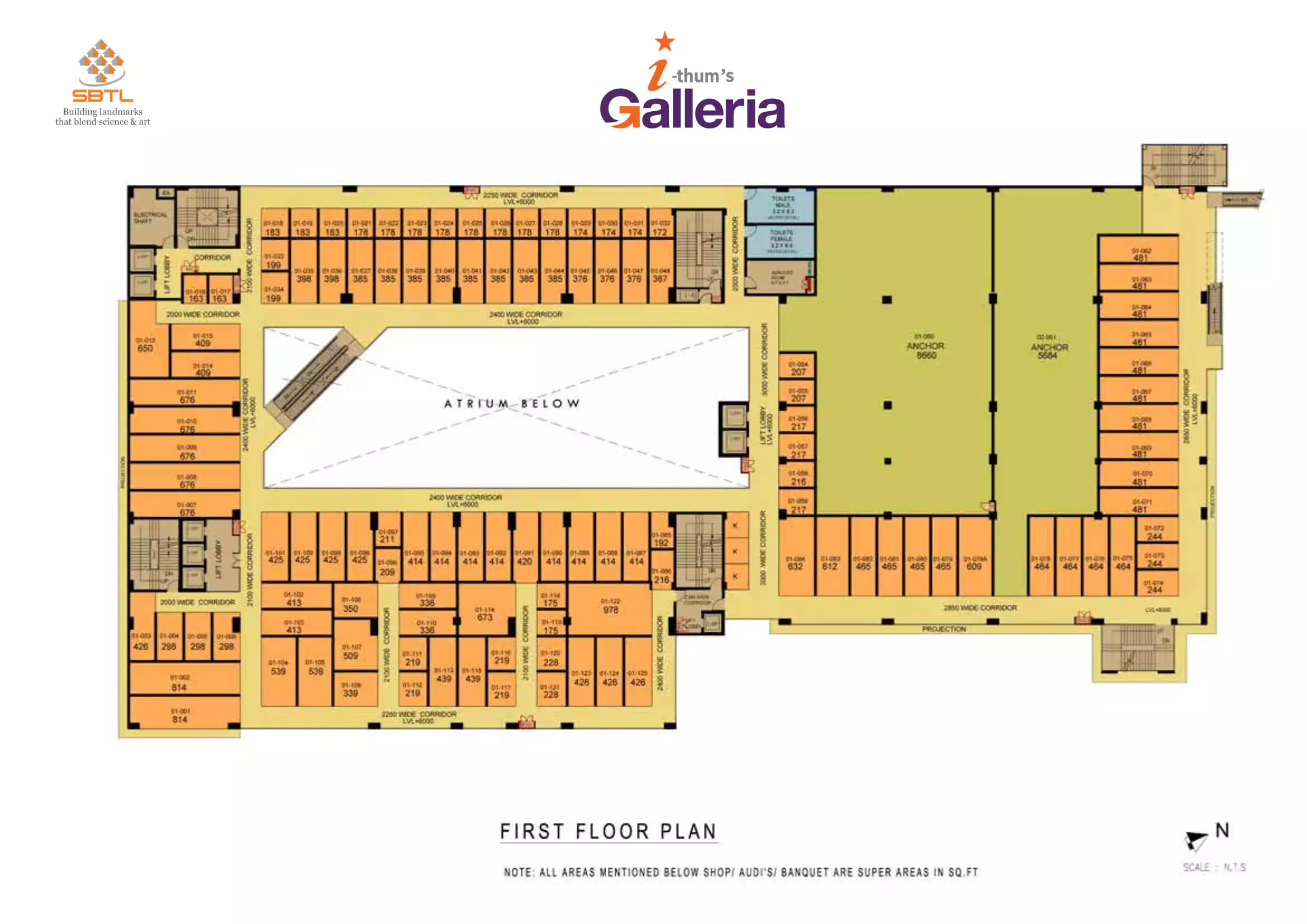 iThums Galleria First floor floor plan