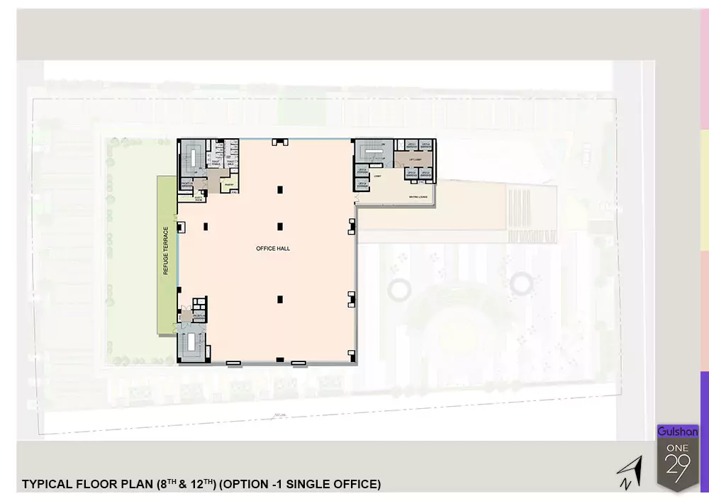 Gulshan One29 Floor Plan - Eight Floor