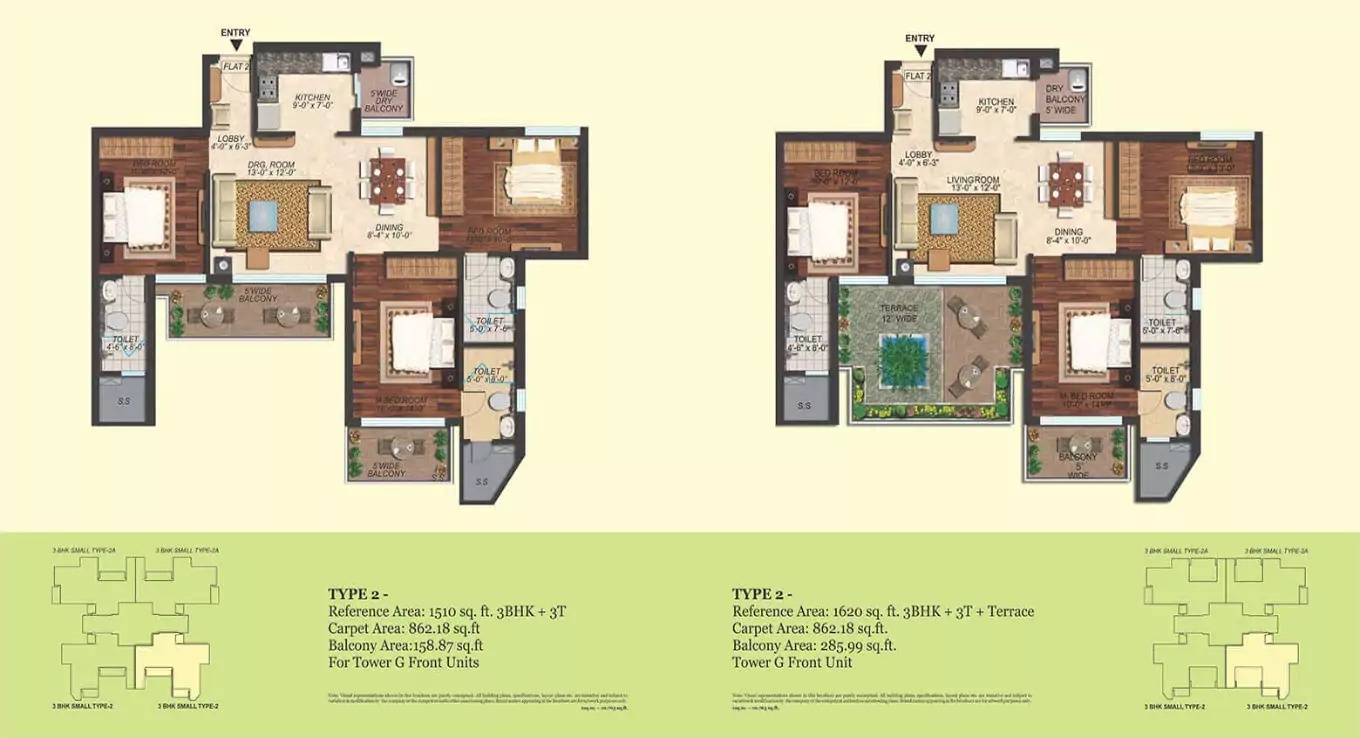 Mapsko Mount Ville 3 BHK Floor Plan