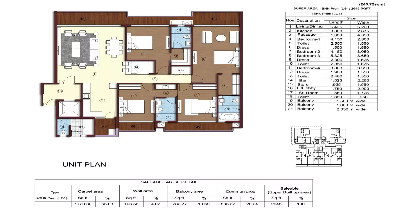 Sikka Kimaya Greens 4 BHK Floor Plan