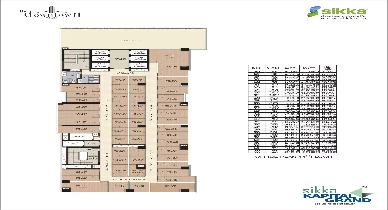 Sikka The Downtown Noida Floor Plan
