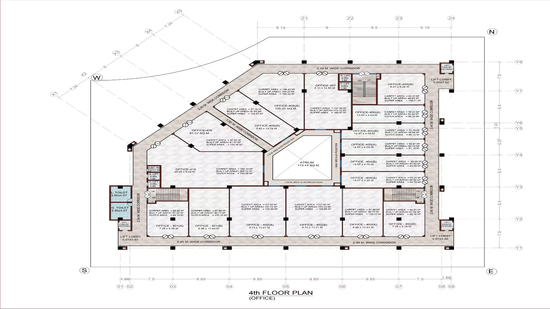 GPCL Brij Tower Lucknow Floor Plan