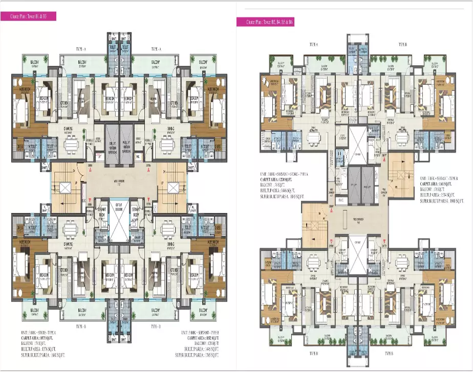 Rishita Manhattan 3 BHK Floor Plan
