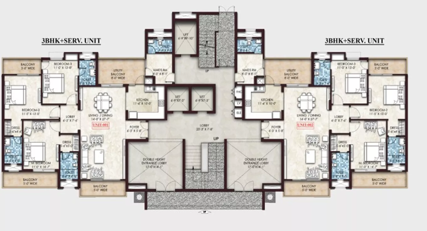3 BHK (Type 1)