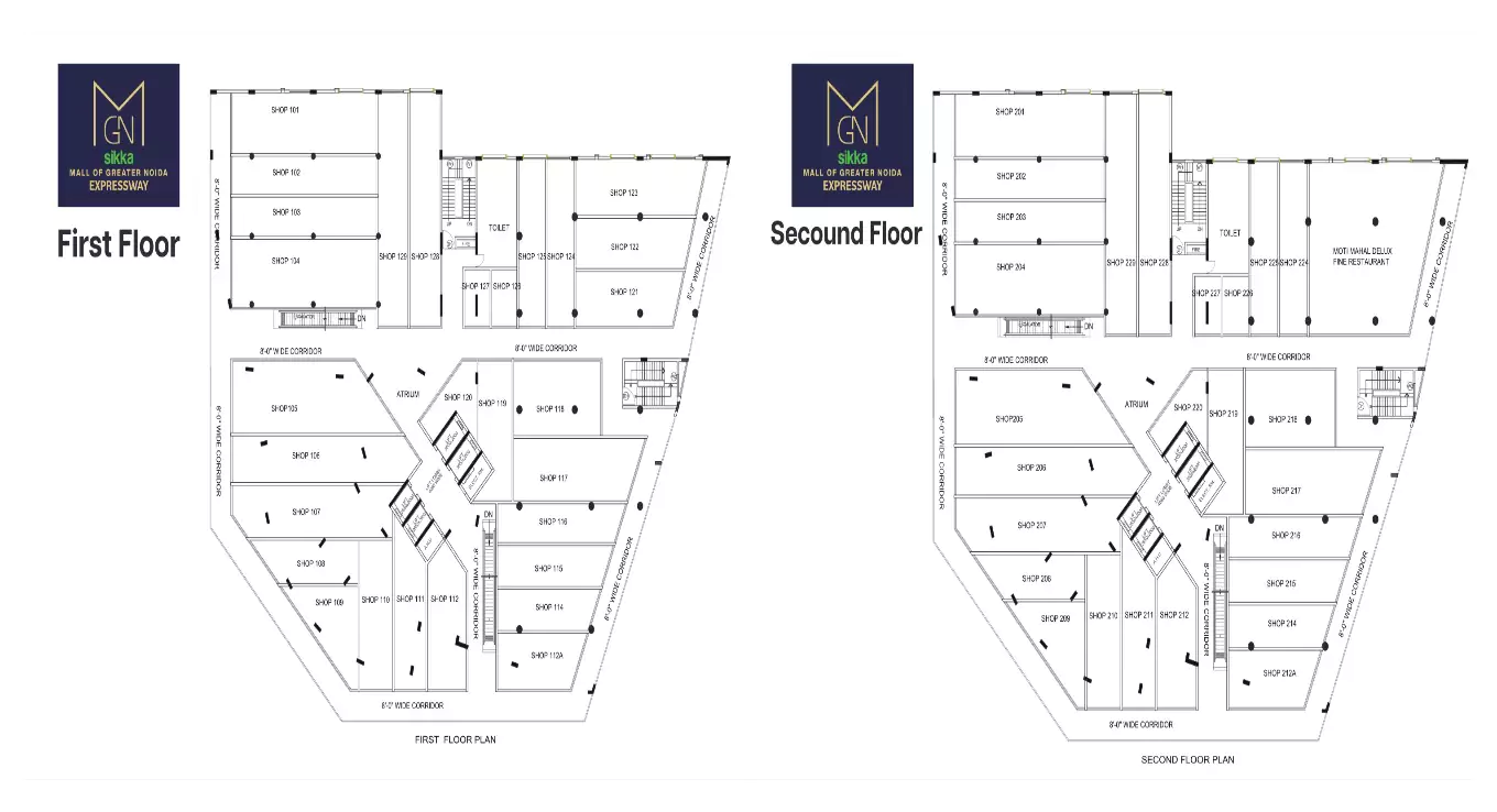 Sikka Mall Of Greater Noida First & Second Floor Floor Plan