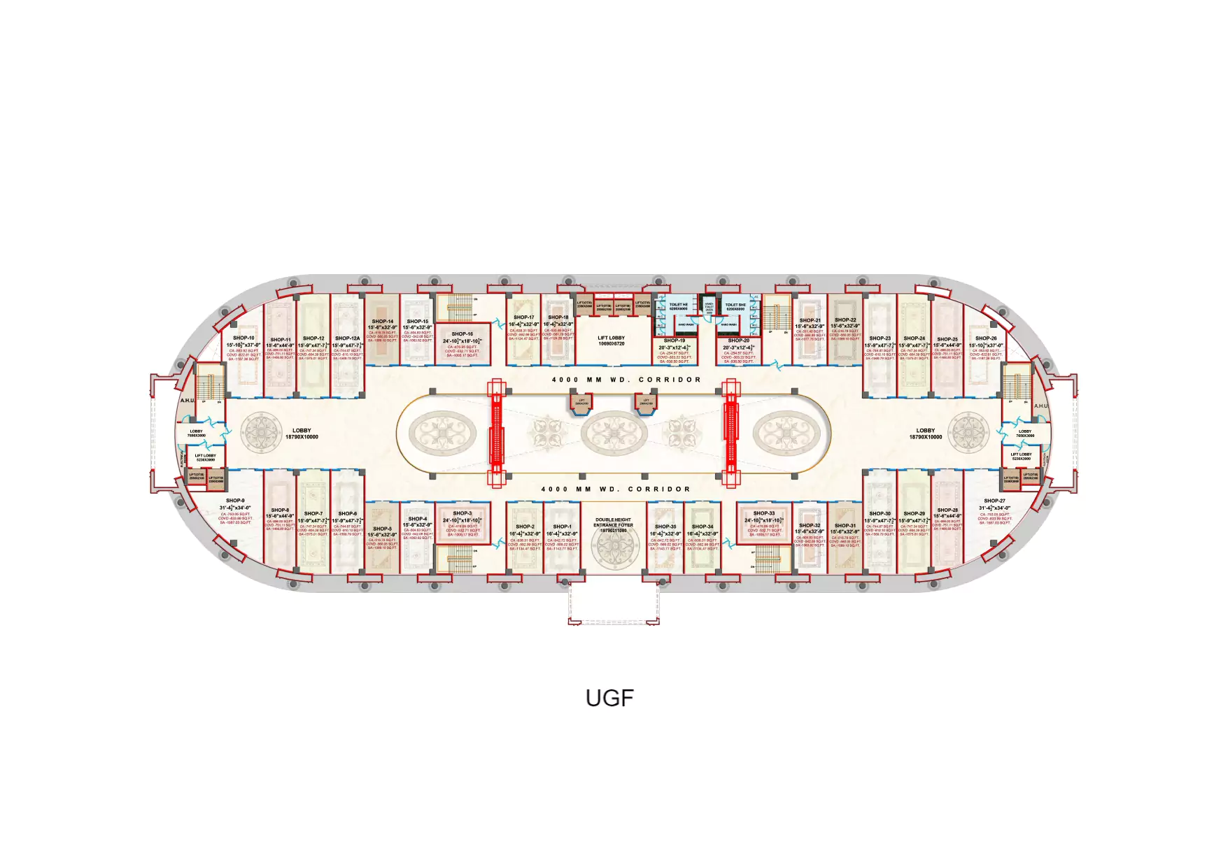 Ekana Mall Upper Ground Floor Plan