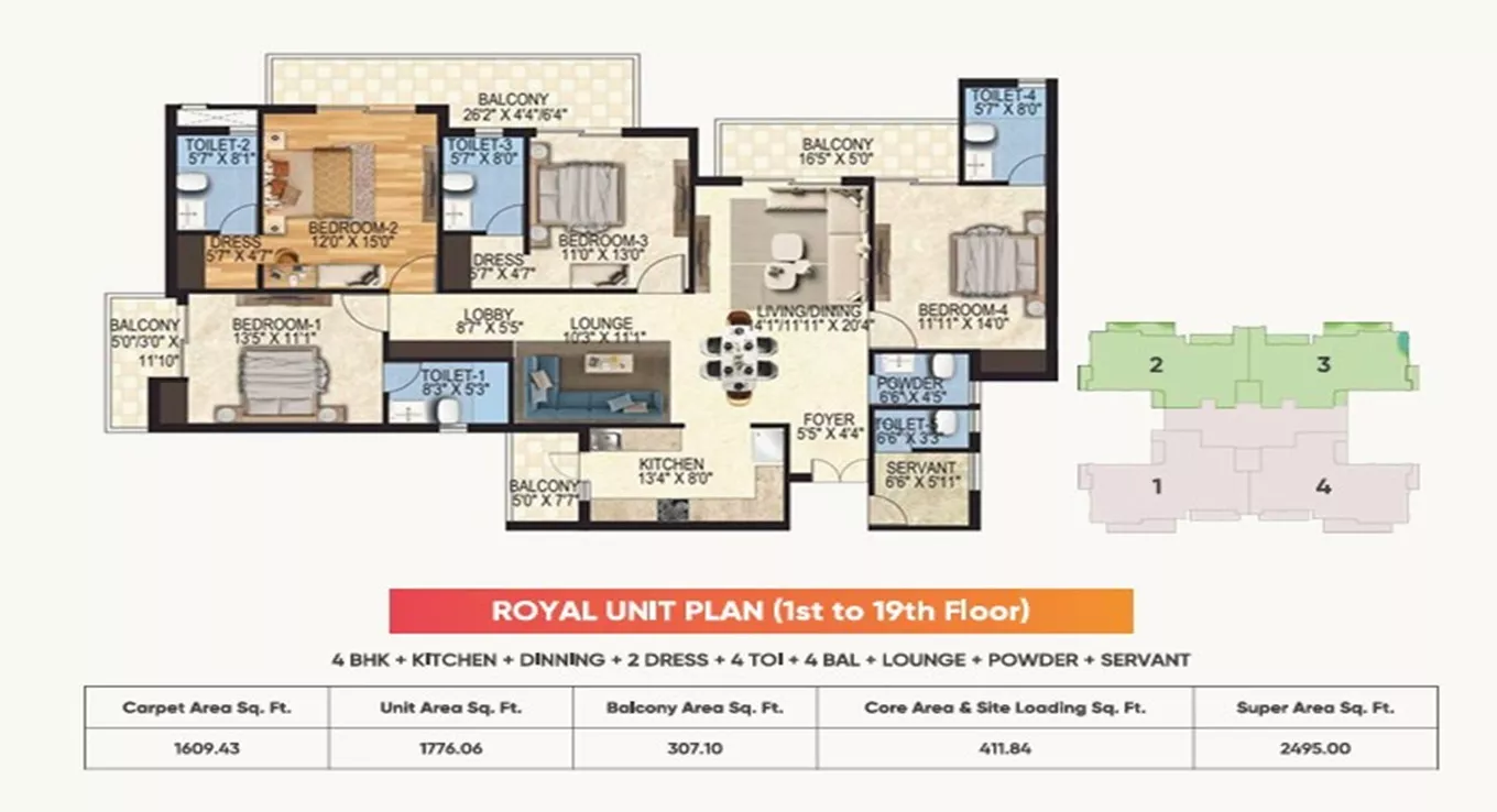 4 BHK (Type 2)