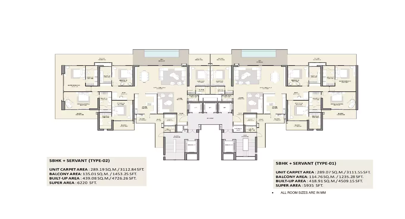 M3M Cullinan 5 BHK Floor Plan