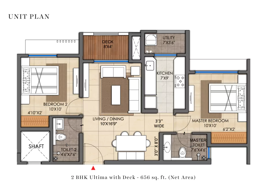 Lodha Codename Premier 2 BHK Floor Plan
