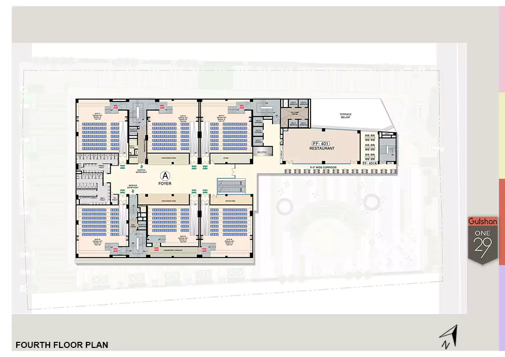 Gulshan One29 Floor Plan - Fourth Floor