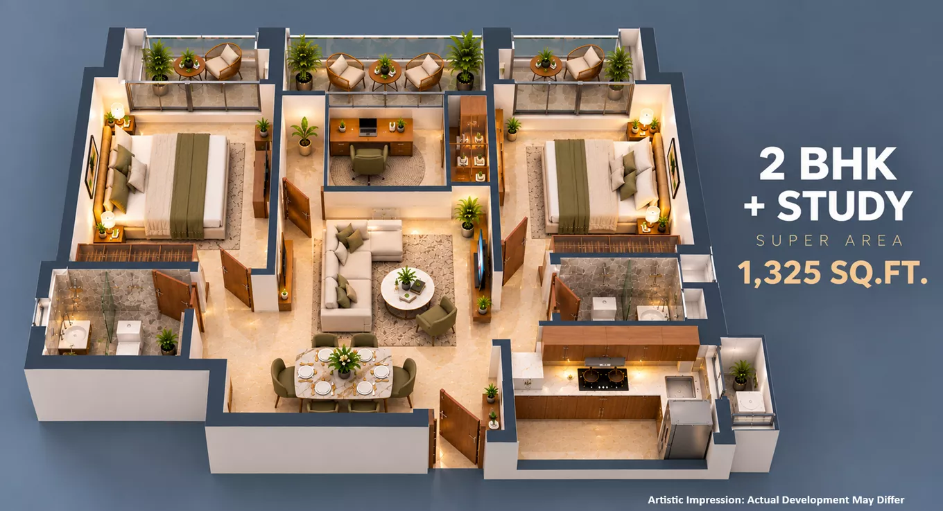 2 BHK (Type 1)