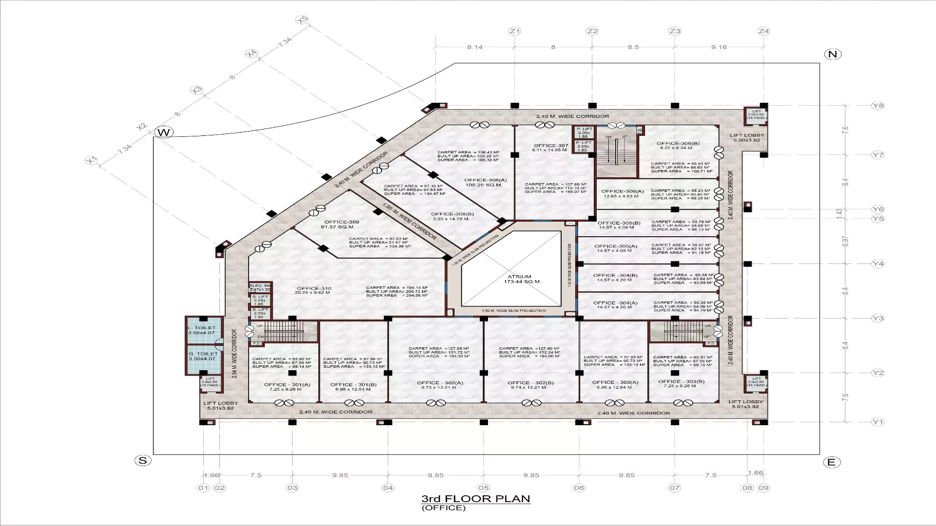 GPCL Brij Tower Lucknow Floor Plan