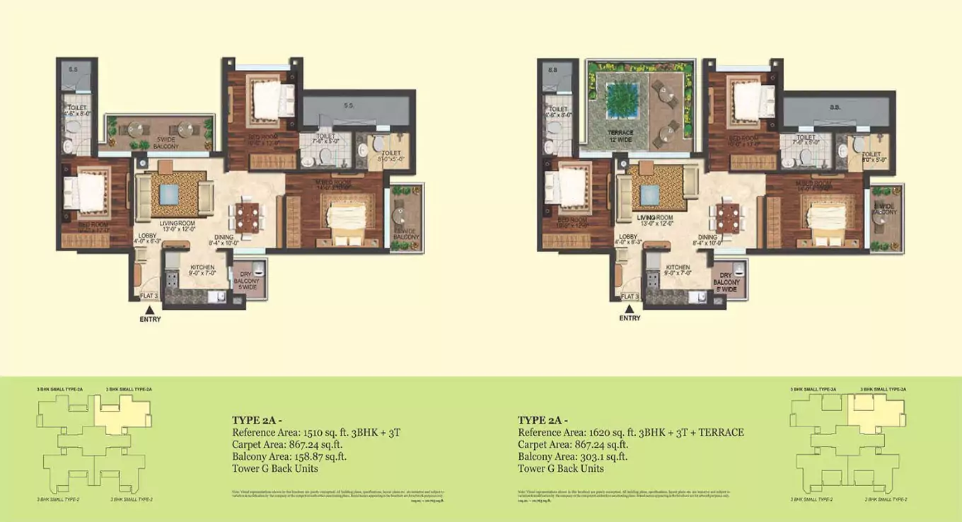 Mapsko Mount Ville 3 BHK Floor Plan