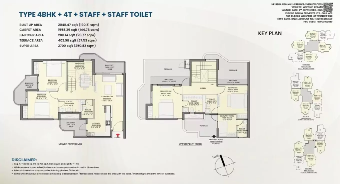 Eldeco Whispers of Wonder 4 BHK Floor Plan