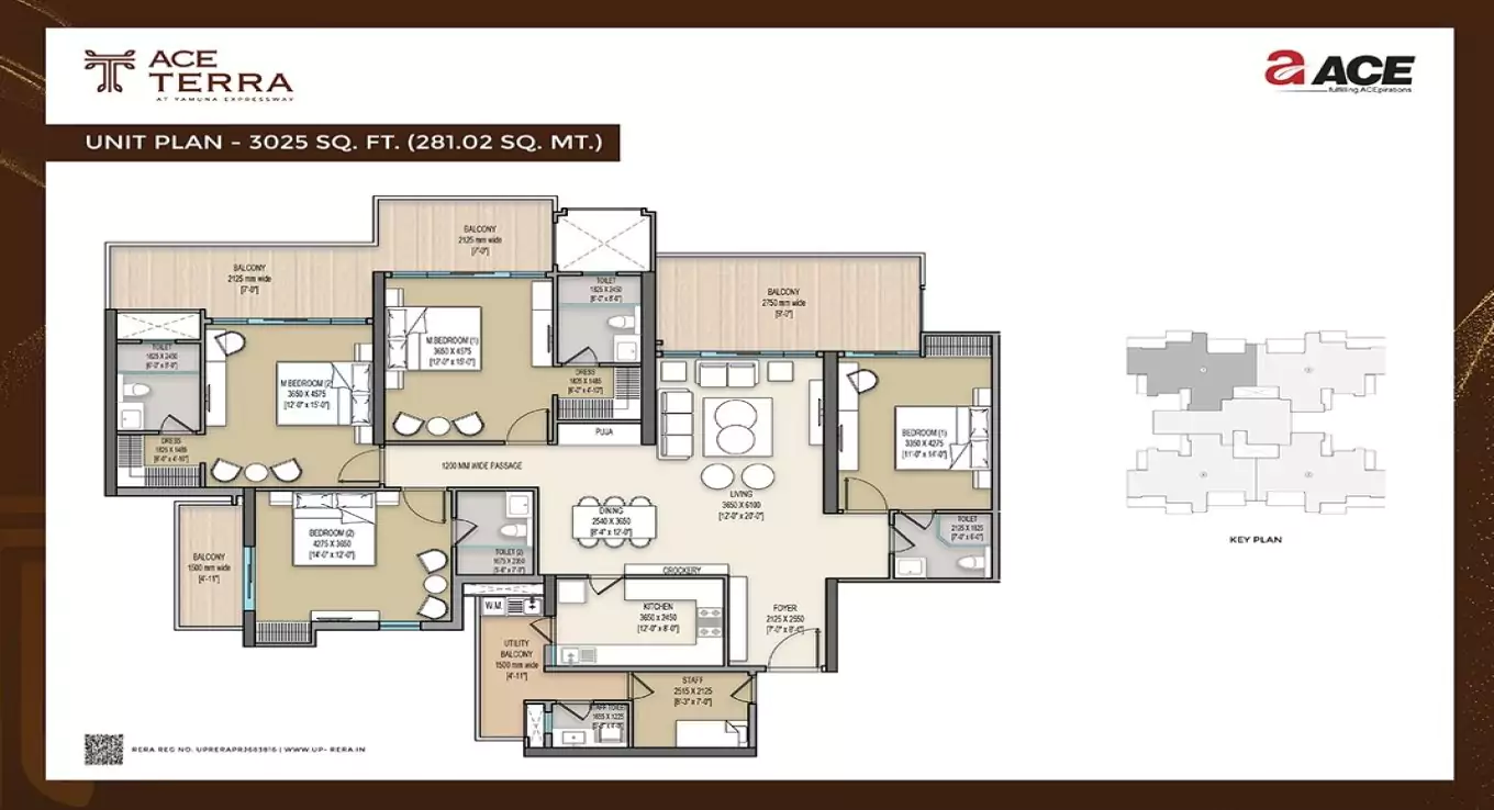 Ace Terra 4 BHK Floor Plan