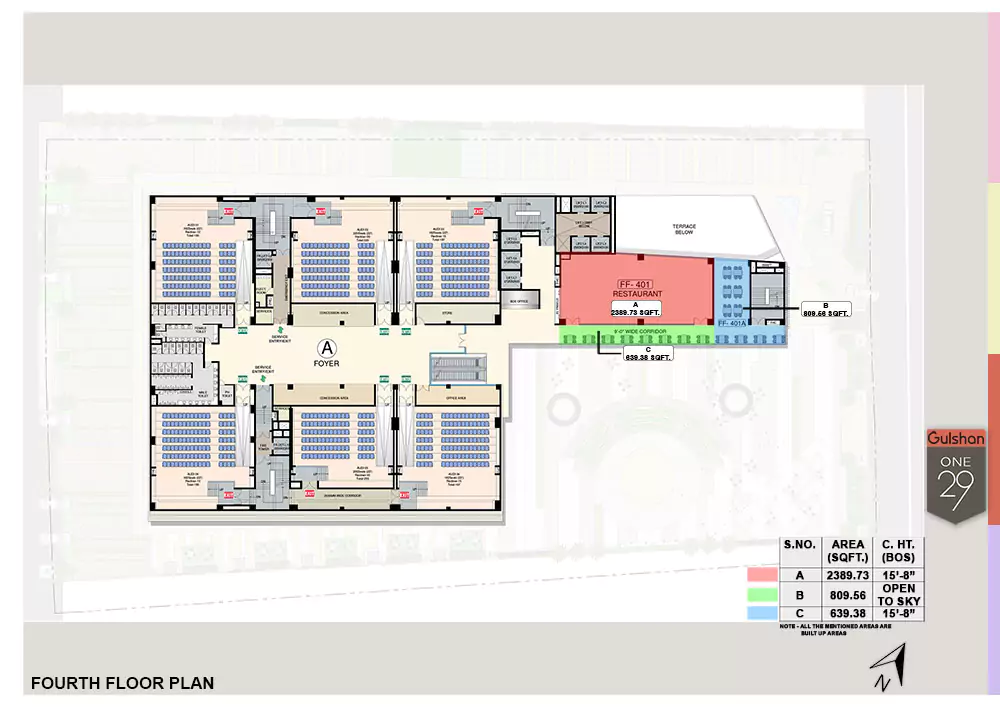 Gulshan One29 Floor Plan - Fourth Floor