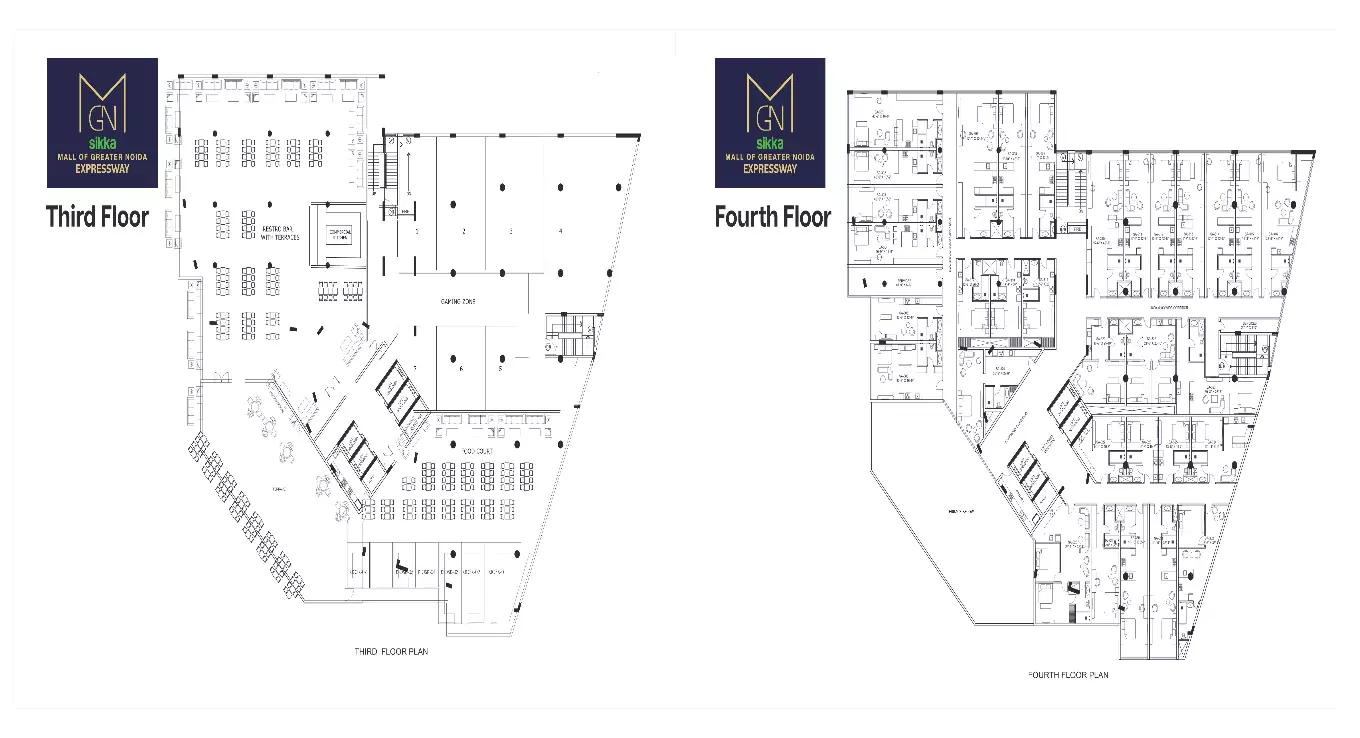 Sikka Mall Of Greater Noida Third & Fourth Floor Floor Plan