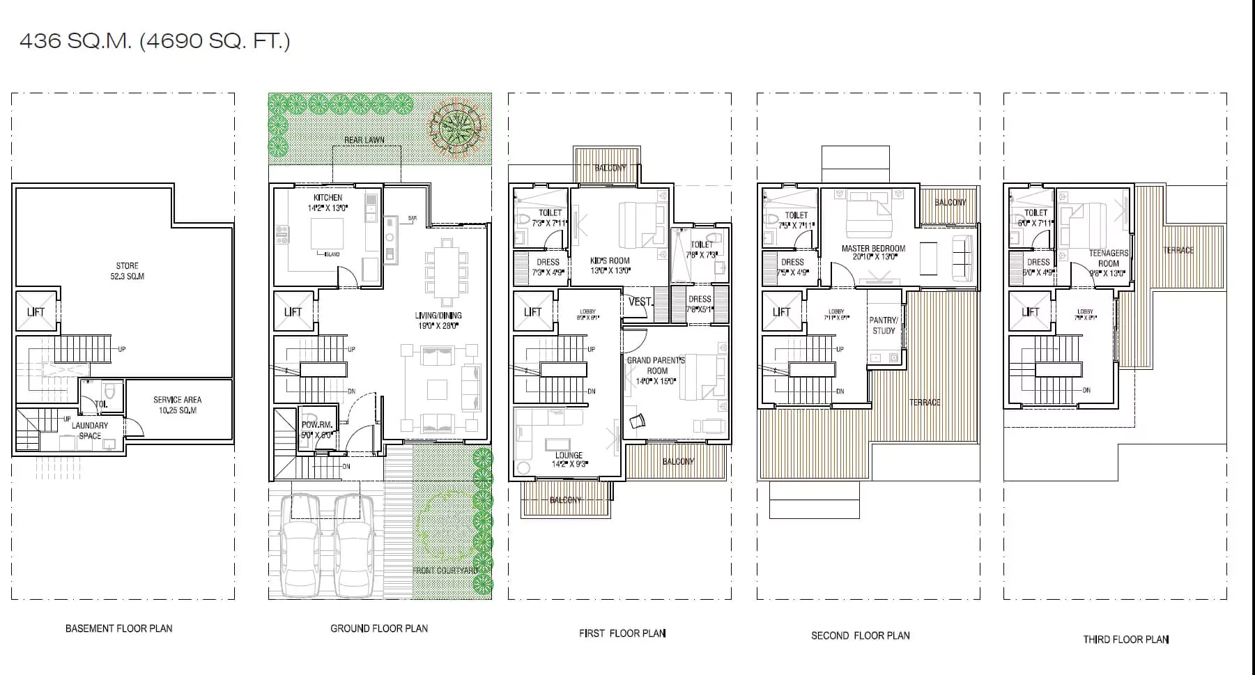 Godrej Golf Links 4 BHK Villas Floor Plan