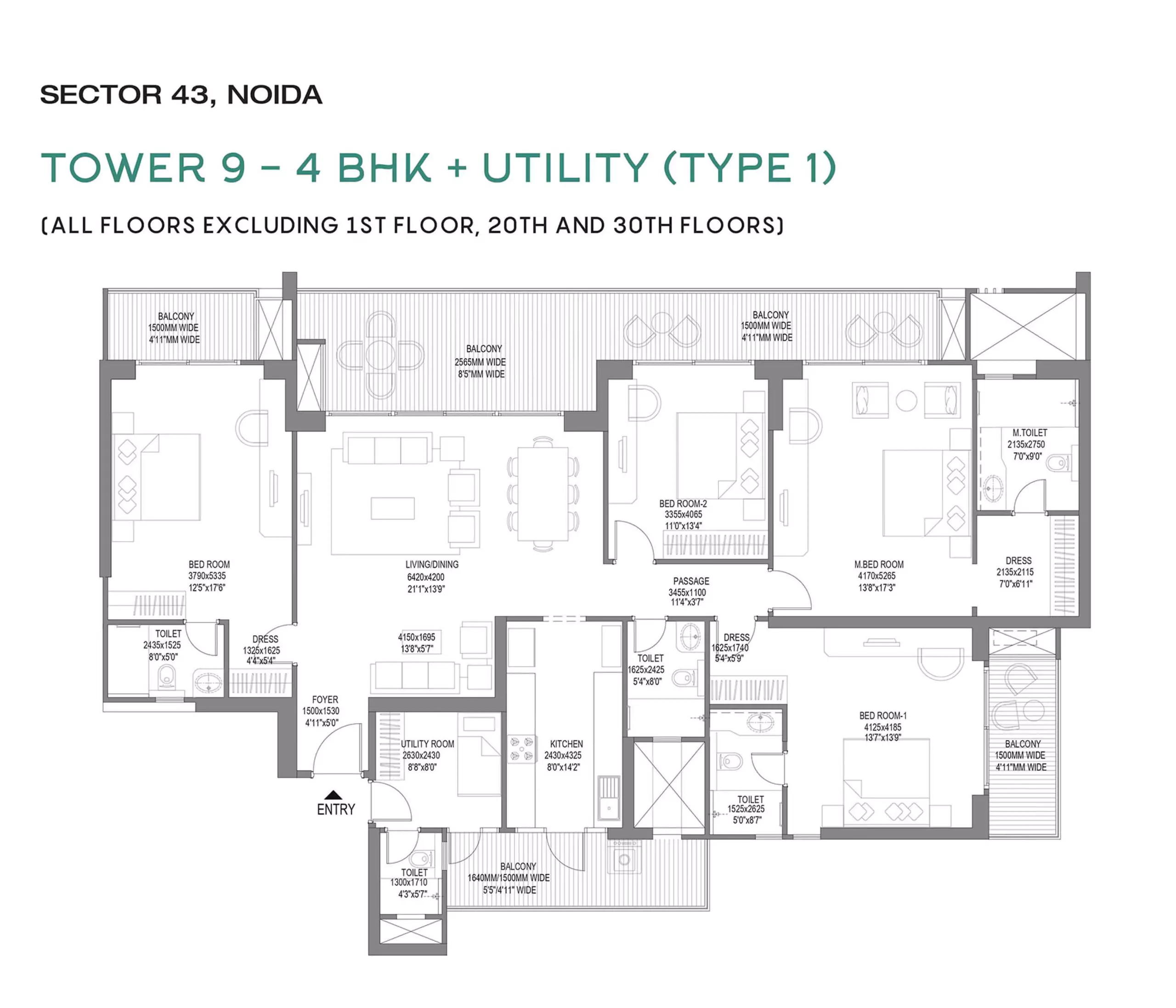 Godrej Woods 4 Bhk Floor Plan