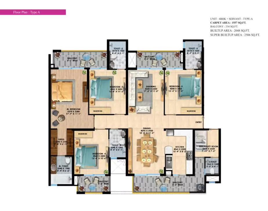 Rishita Manhattan 4 BHK Floor Plan