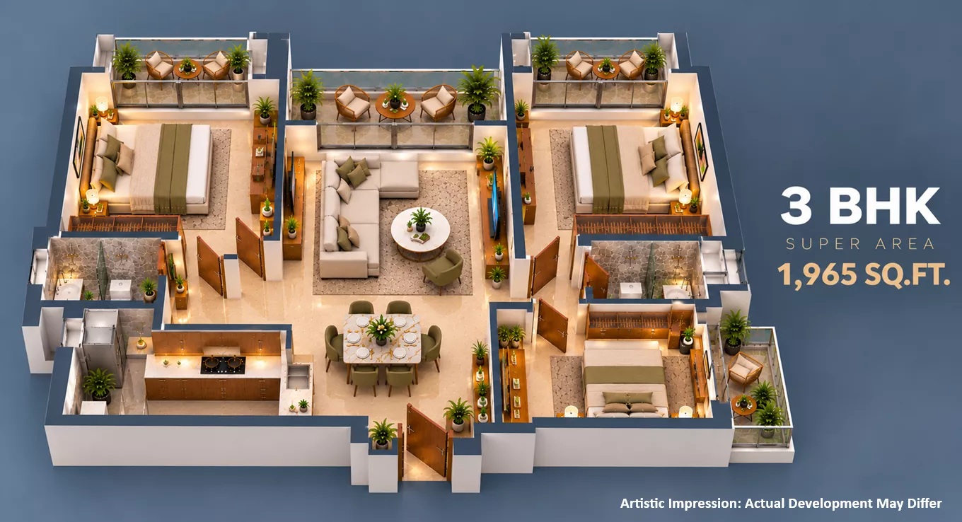 3 BHK (Type 1)