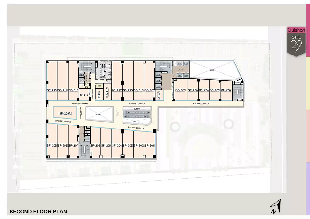 Gulshan One29 Floor Plan - Second Floor