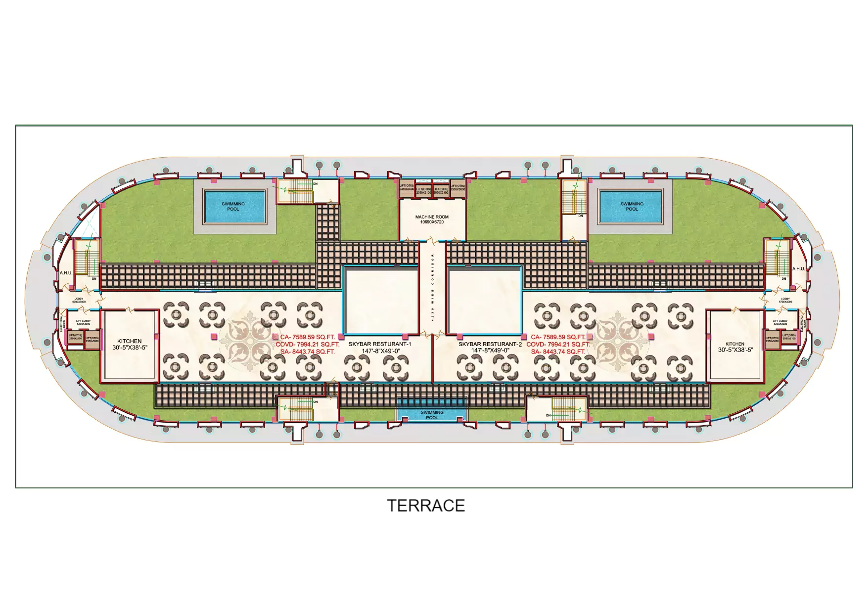 Ekana Mall Terrace Floor Plan