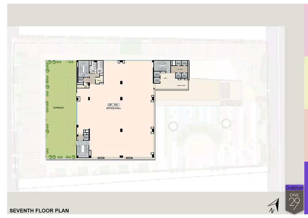 Gulshan One29 Floor Plan - Seventh Floor
