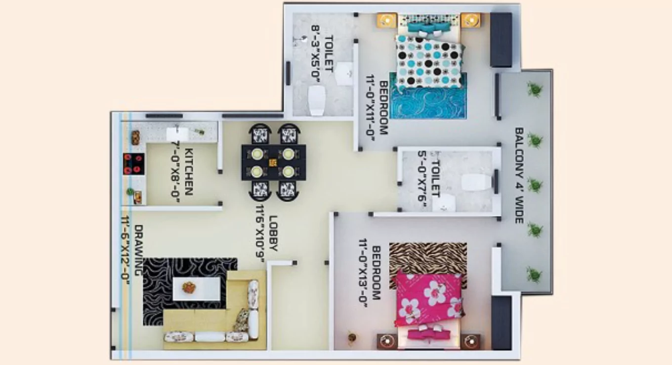 Nandani Gowlok Dham Floor Plan