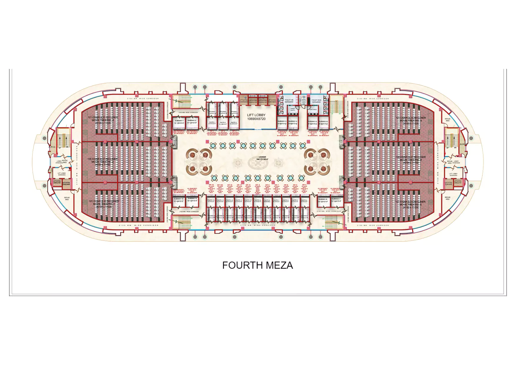 Ekana Mall Fourth Mezzanine Floor Plan