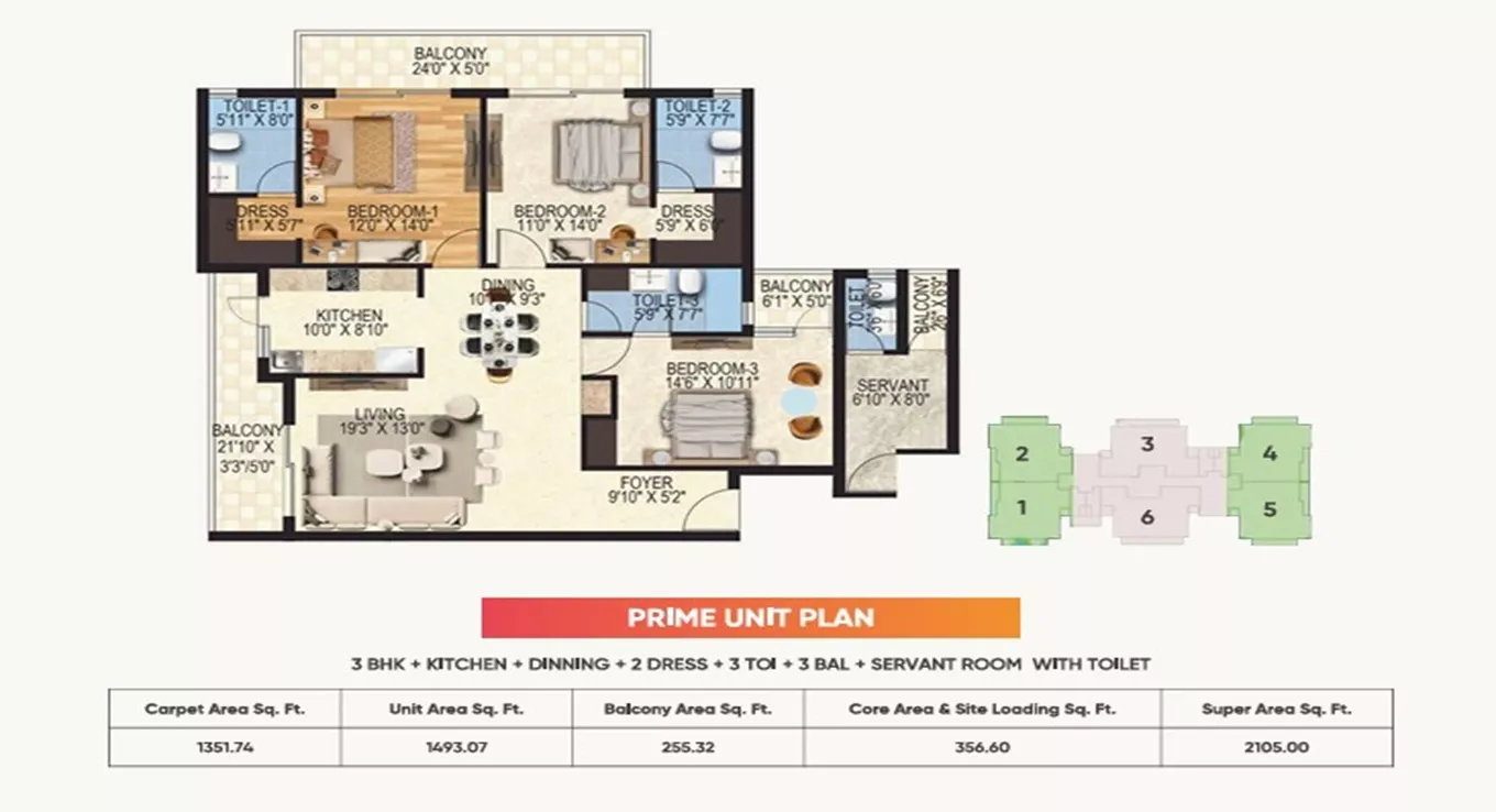 3 BHK (Type 5)