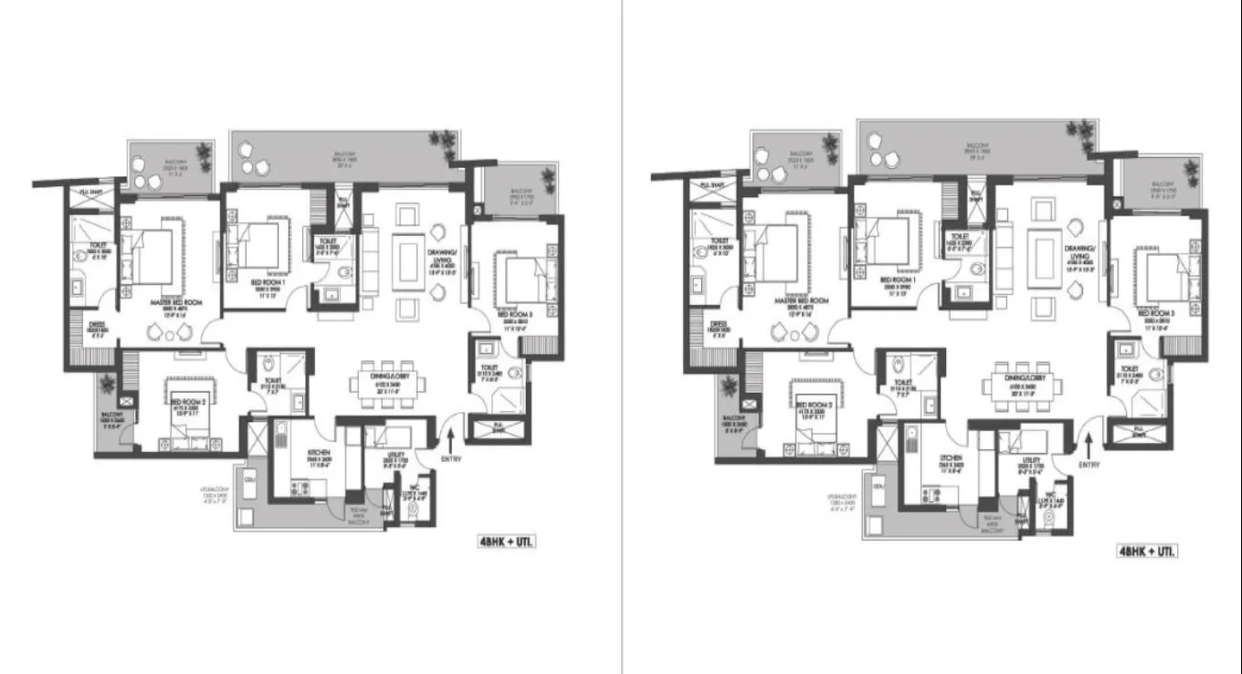 Godrej Meridien 4 BHK Floor Plan