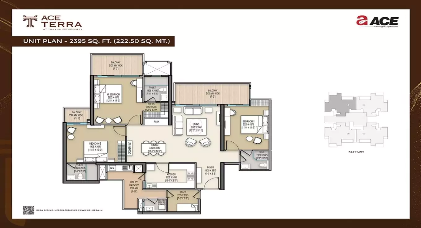 Ace Terra 3 BHK (Type 2) Floor Plan