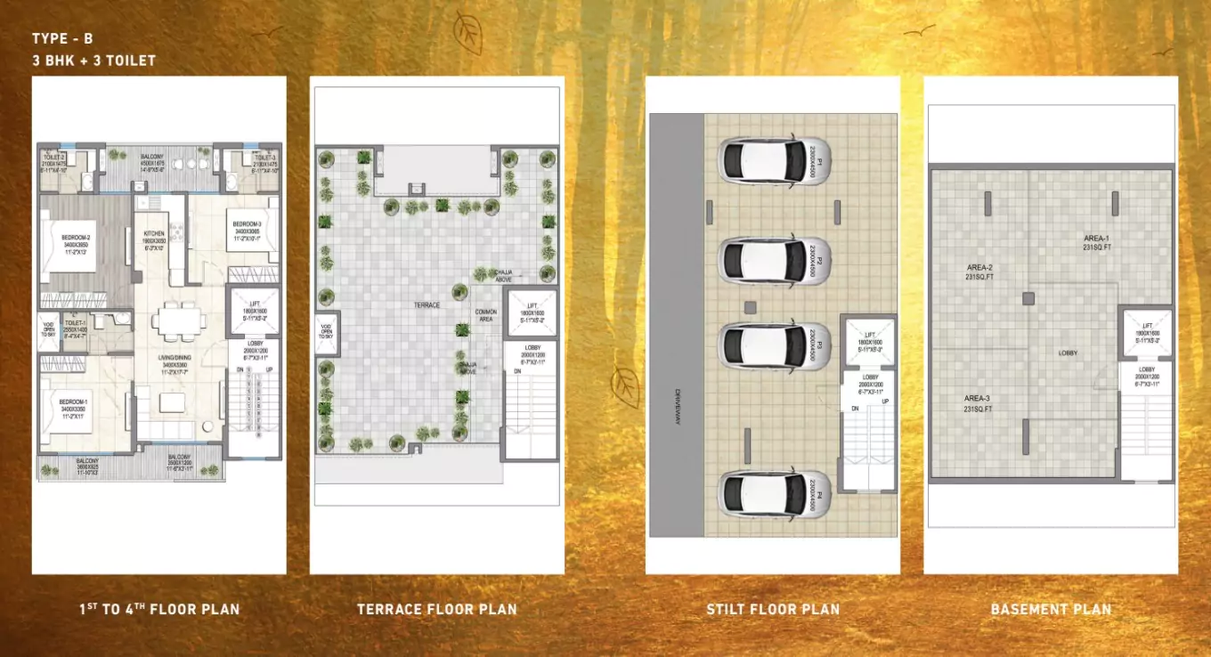 Signature Global City 79B 3 BHK Floor Plan
